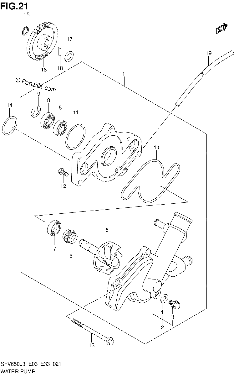 Diagrama de WATER PUMP
