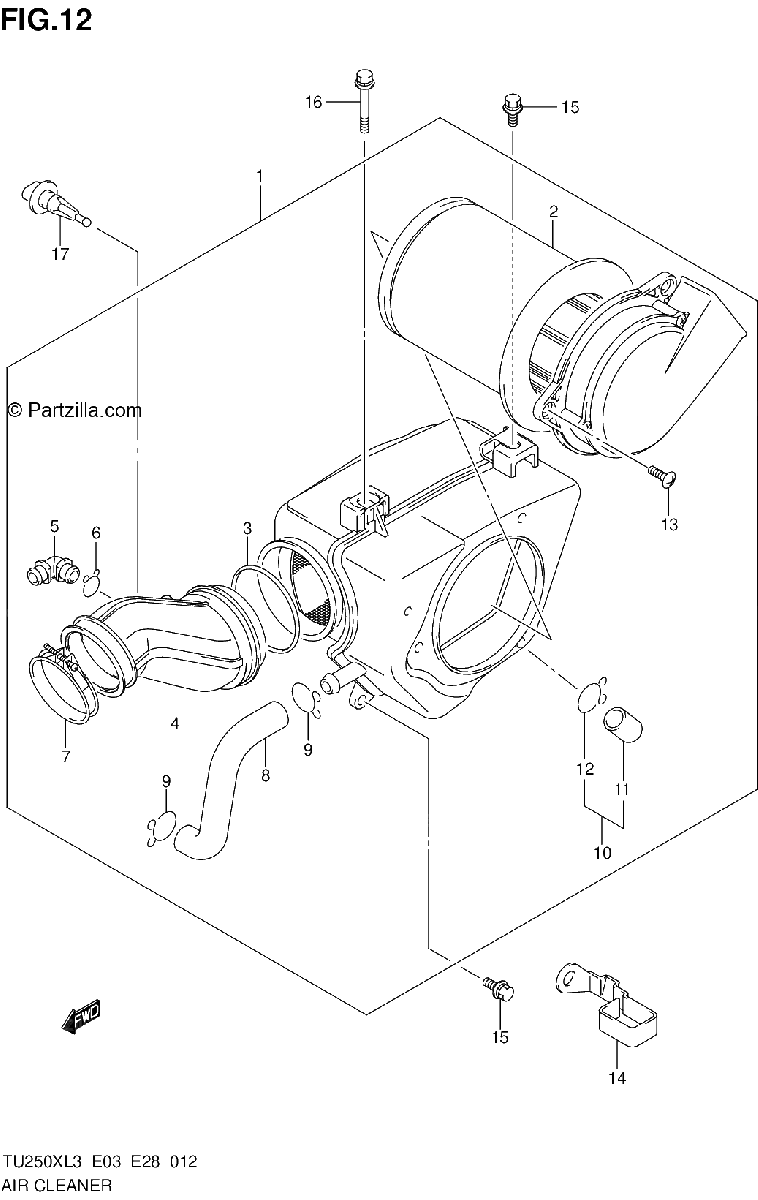 Diagrama de AIR CLEANER
