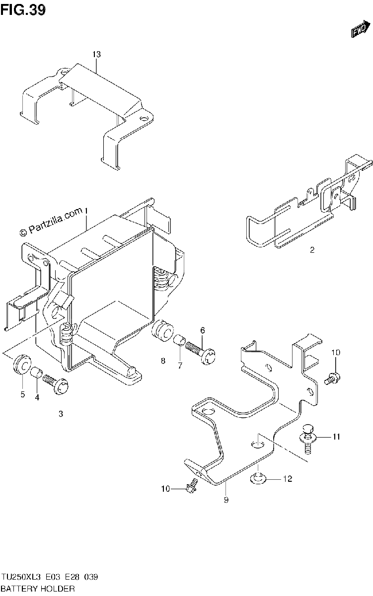 Diagrama de BATTERY HOLDER
