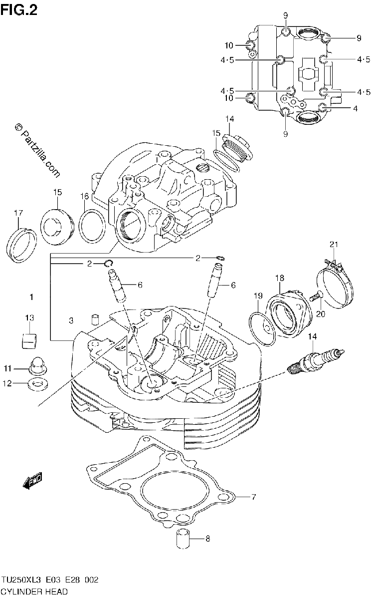 Diagrama de CYLINDER HEAD
