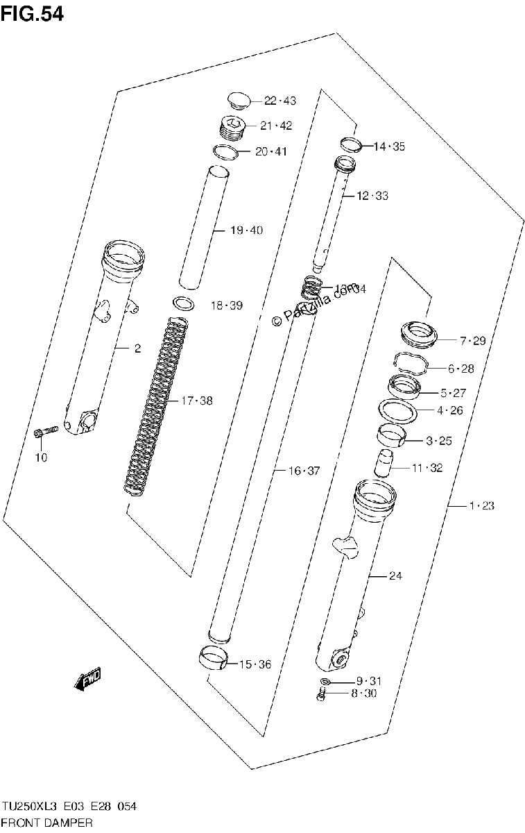 Diagrama de FRONT DAMPER