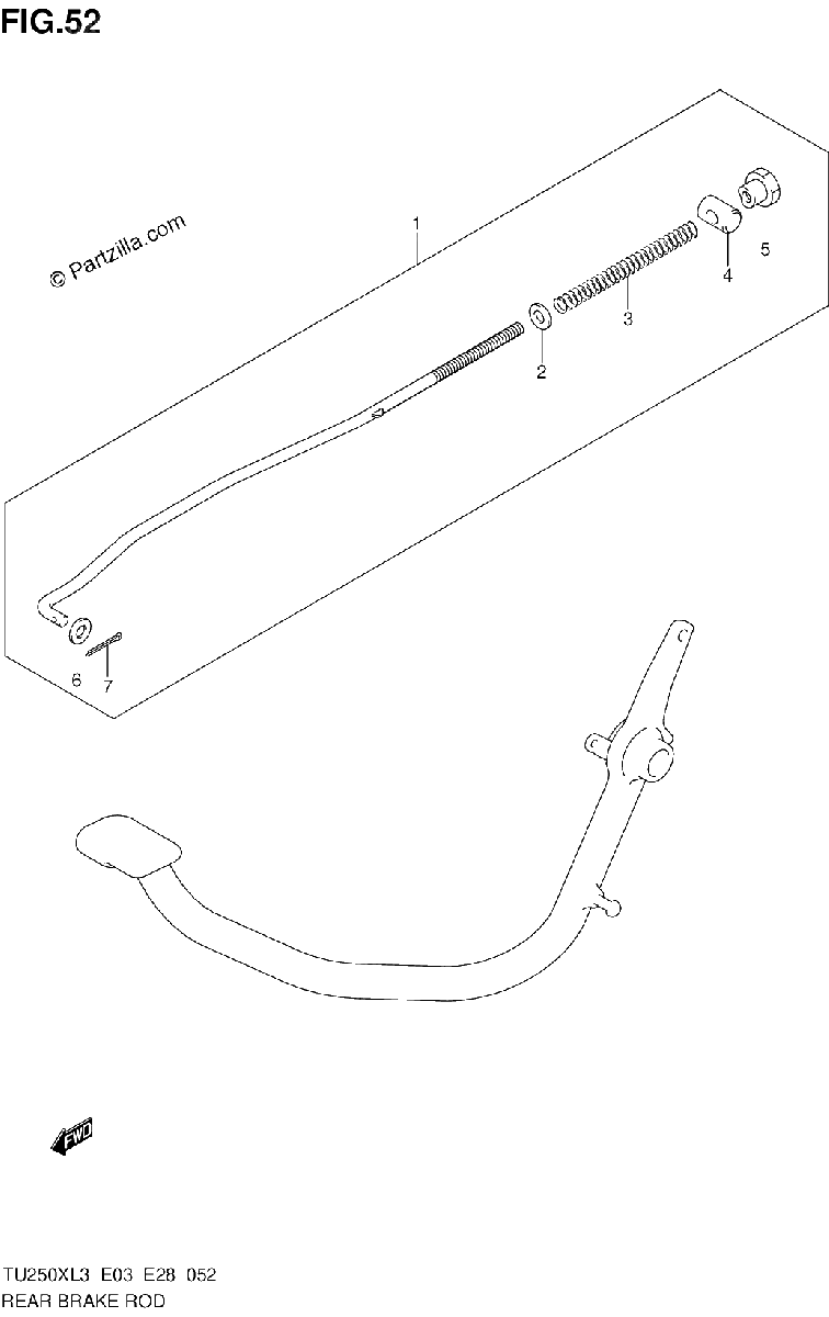 Diagrama de REAR BRAKE ROD
