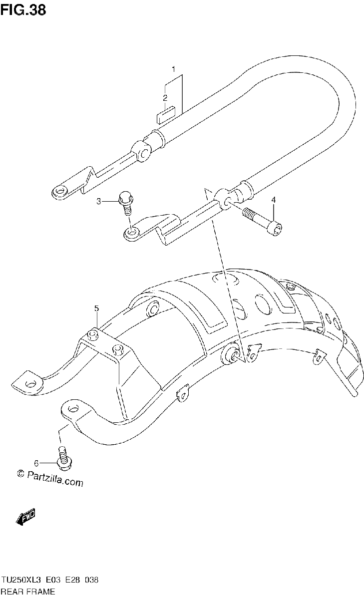 Diagrama de REAR FRAME