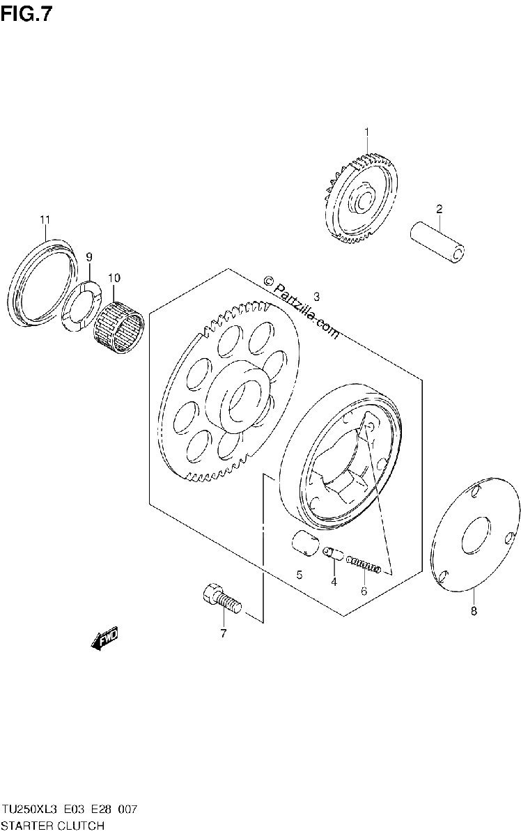 Diagrama de STARTER CLUTCH