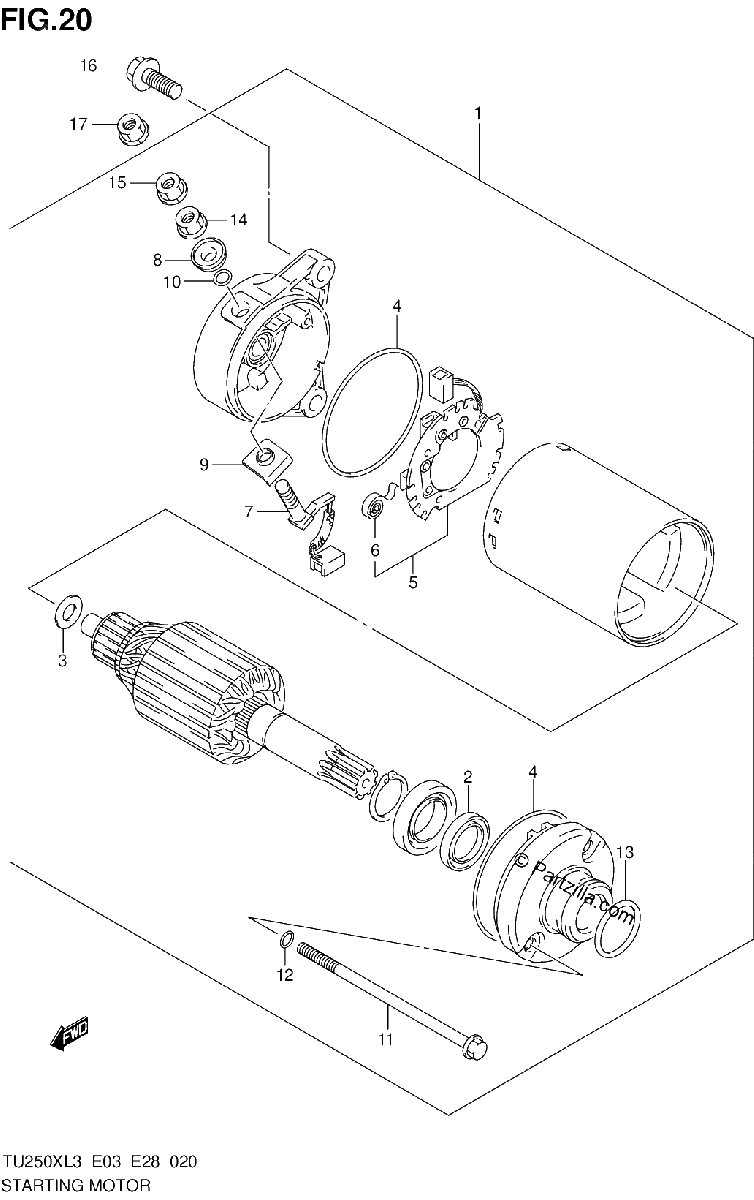 Diagrama de STARTING MOTOR
