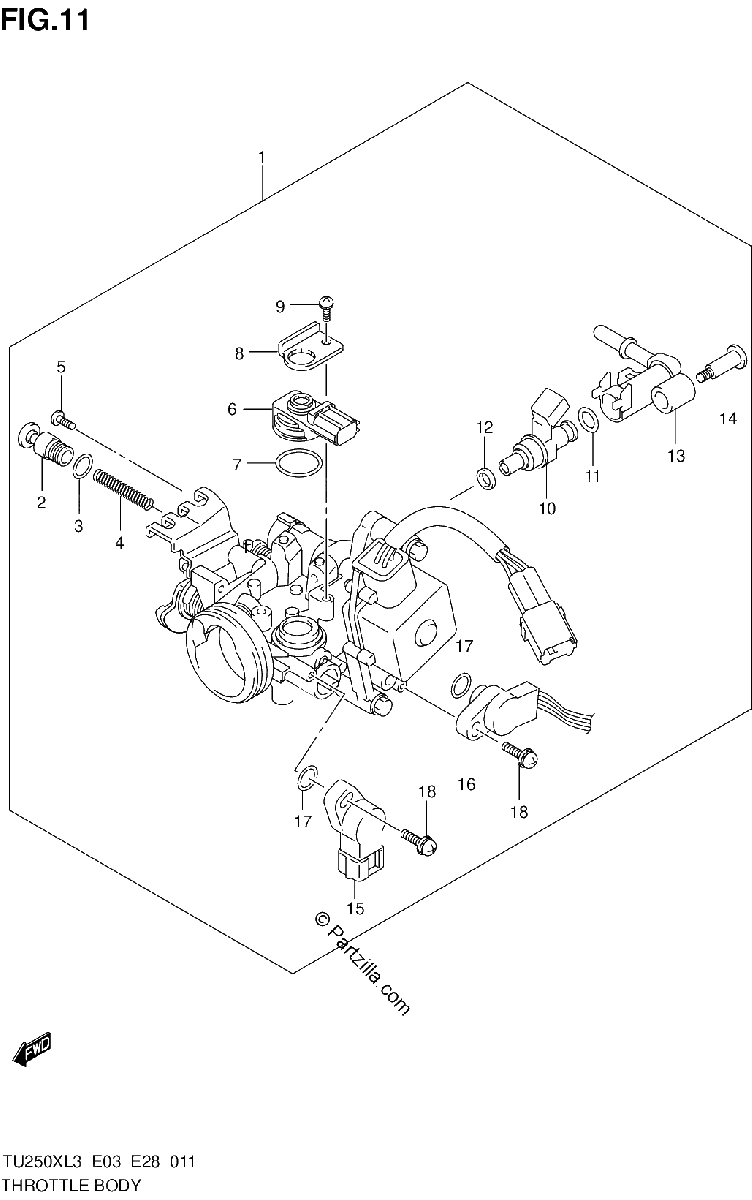 Diagrama de THROTTLE BODY