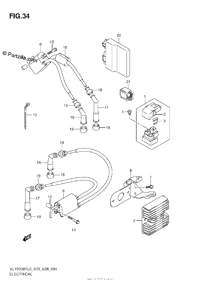 Diagrama de ELECTRICAL VL1500BTL3 E33