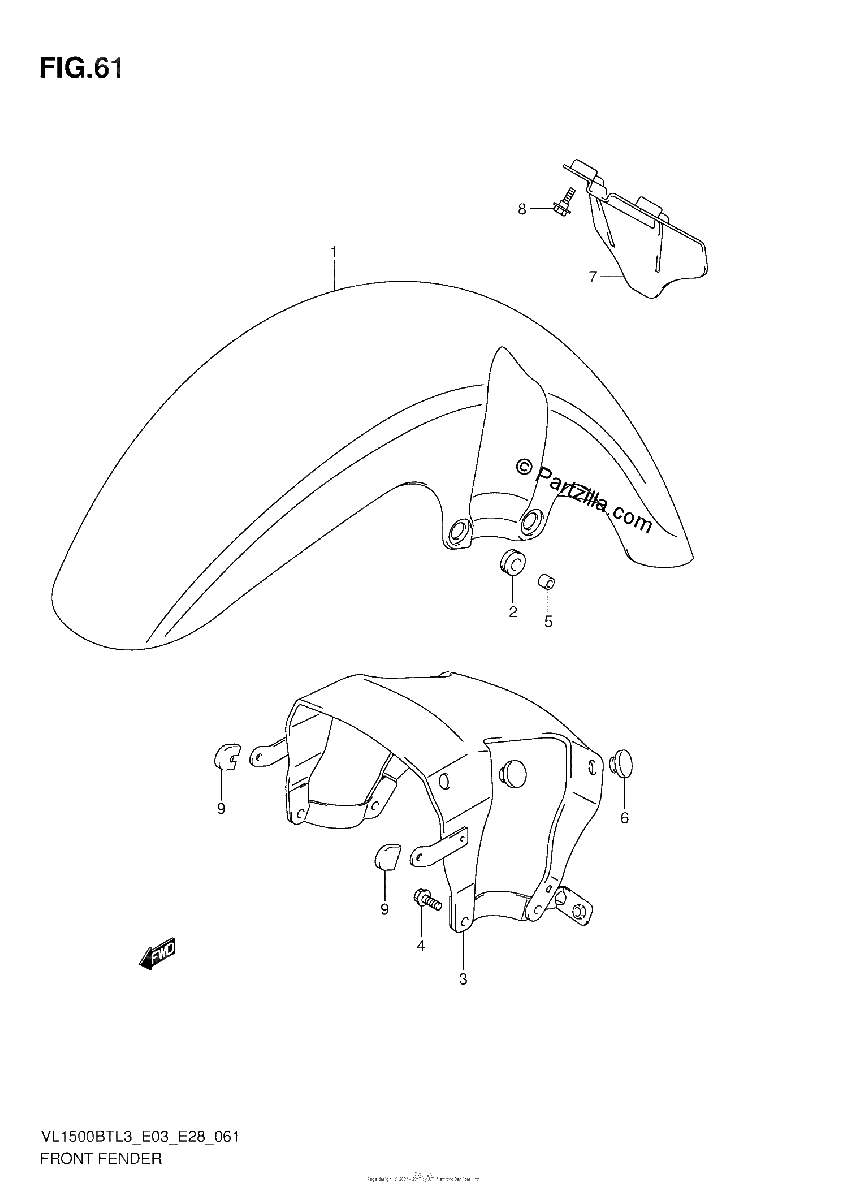Diagrama de FRONT FENDER
