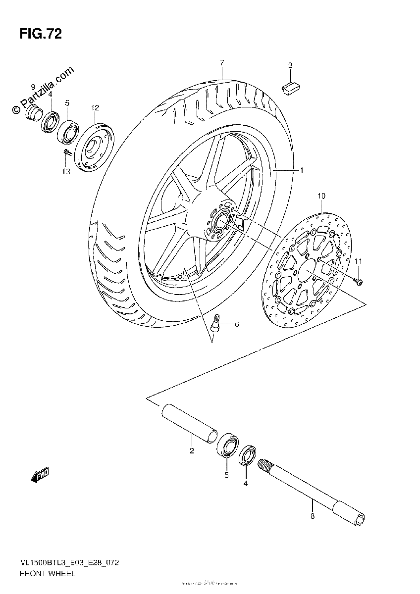 Diagrama de FRONT WHEEL