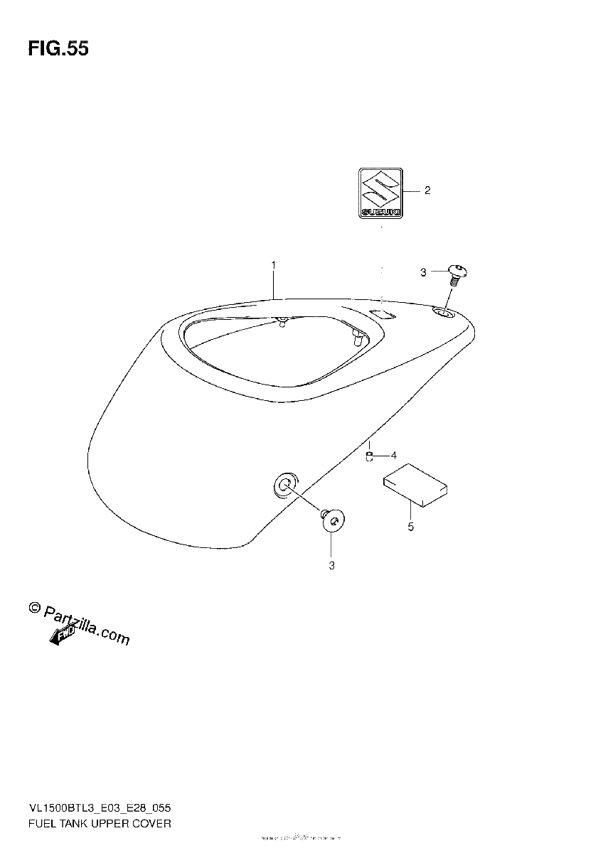 Diagrama de FUEL TANK UPPER COVER