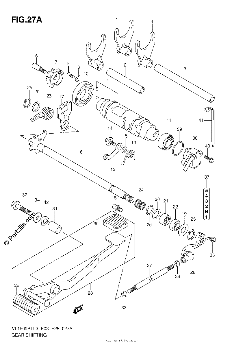 Diagrama de GEAR SHIFTING FROM JS1VY56A D2 100918