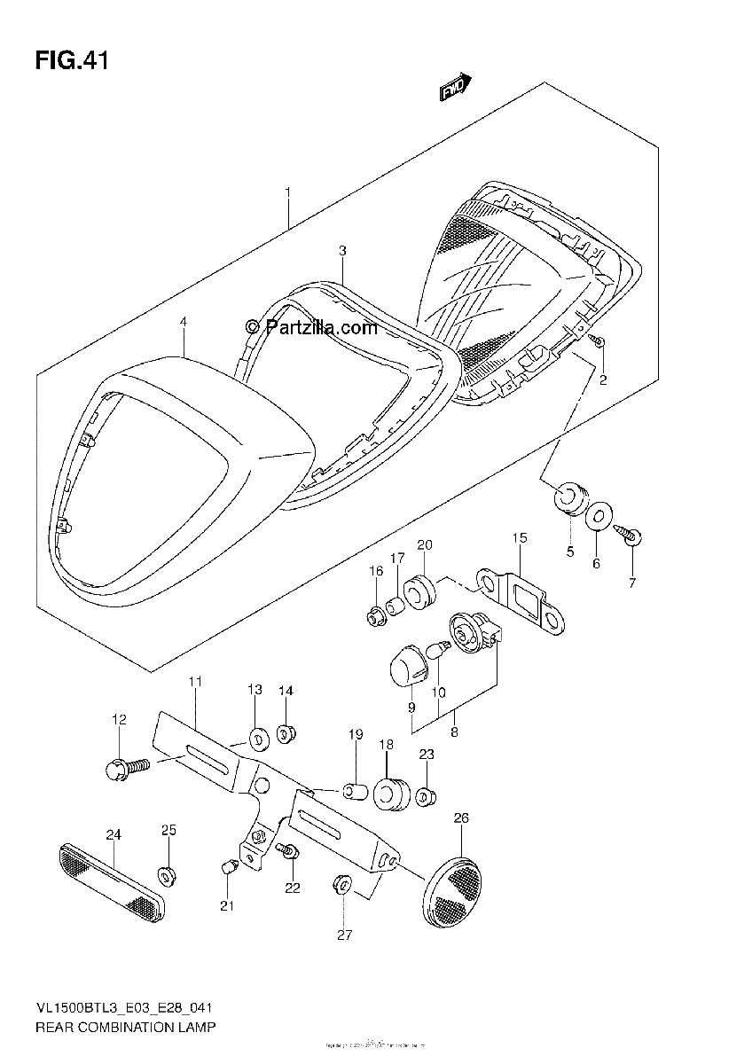 Diagrama de REAR COMBINATION LAMP
