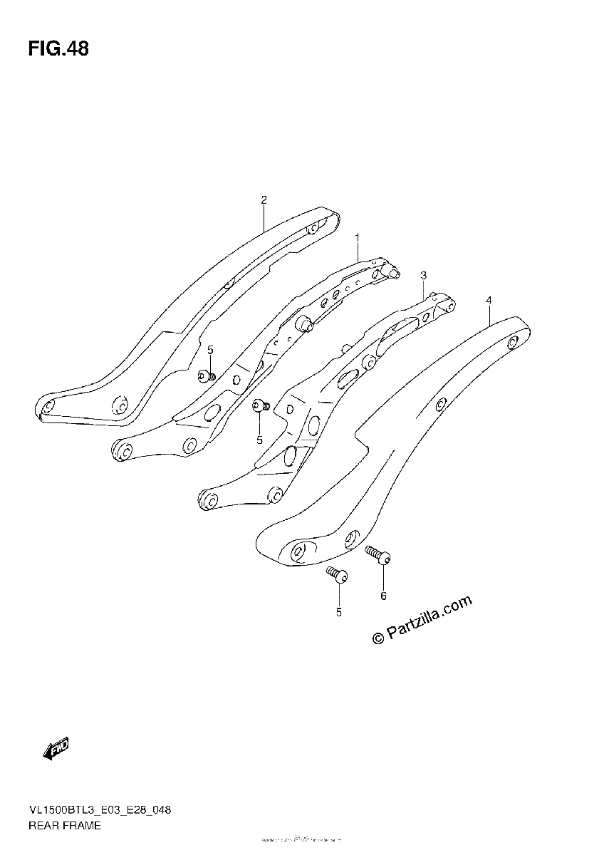 Diagrama de REAR FRAME