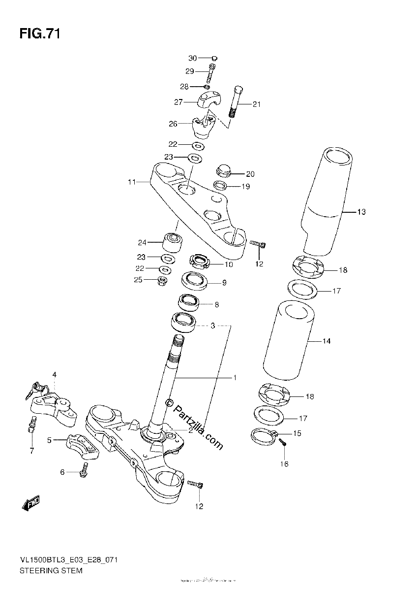 Diagrama de STEERING STEM