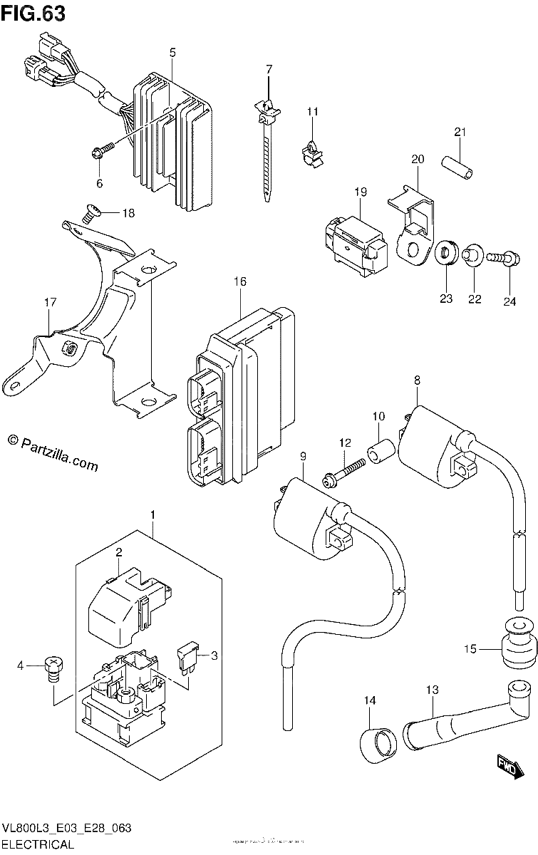 Diagrama de ELECTRICAL VL800CL3 E03