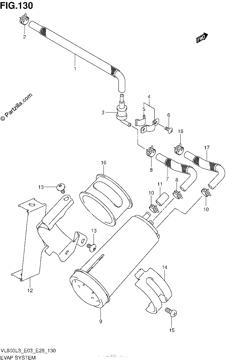 Diagrama de EVAP SYSTEM VL800CL3 E33