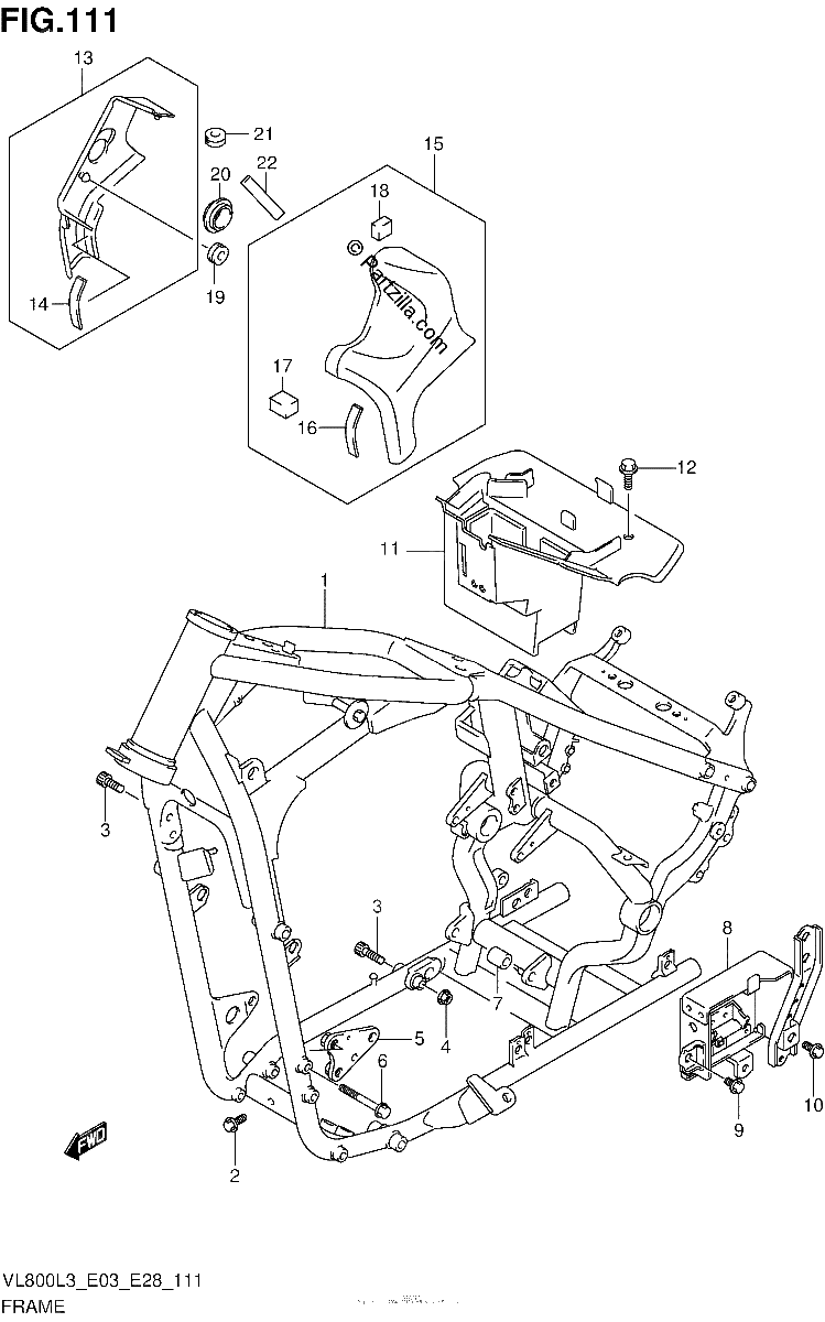 Diagrama de FRAME VL800CL3 E28