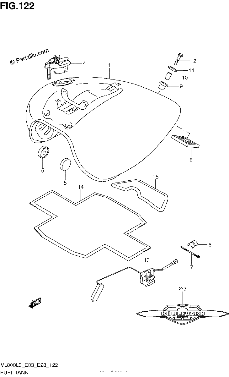 Diagrama de FUEL TANK VL800CL3 E03
