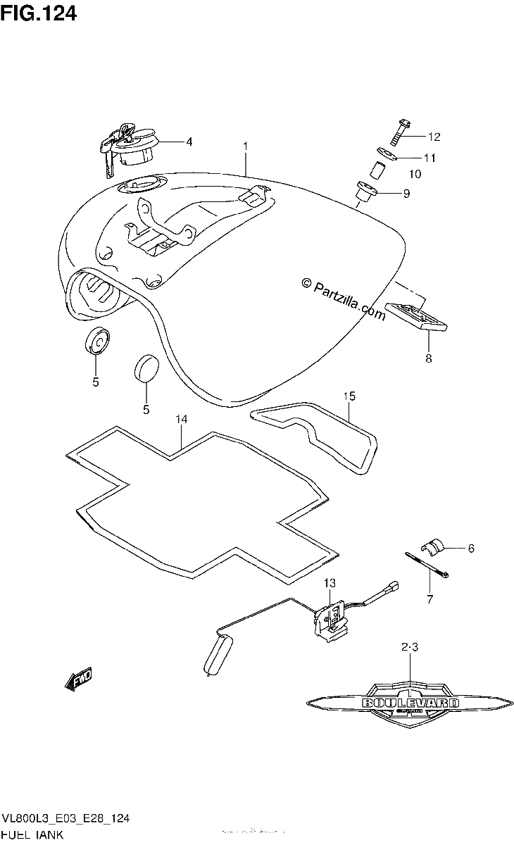 Diagrama de FUEL TANK VL800CL3 E33