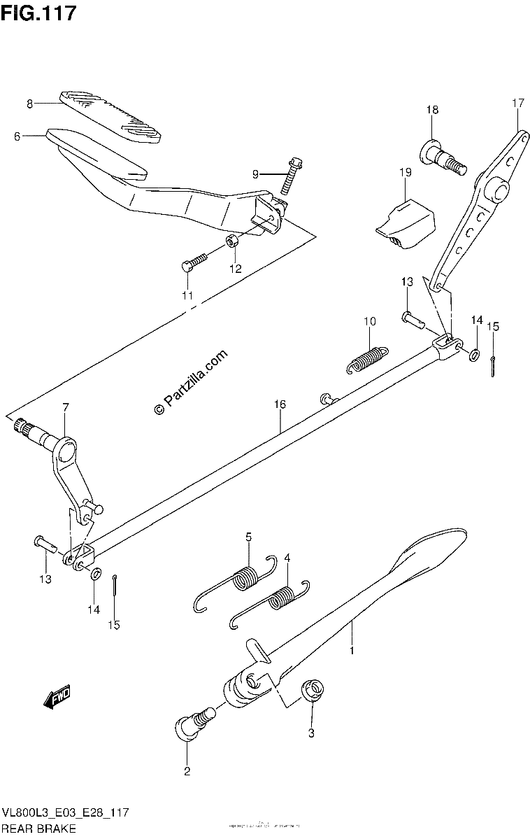 Diagrama de REAR BRAKE