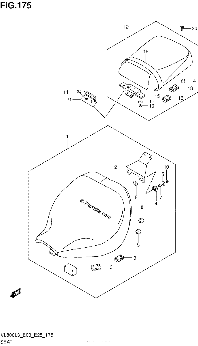 Diagrama de SEAT VL800CL3 E03