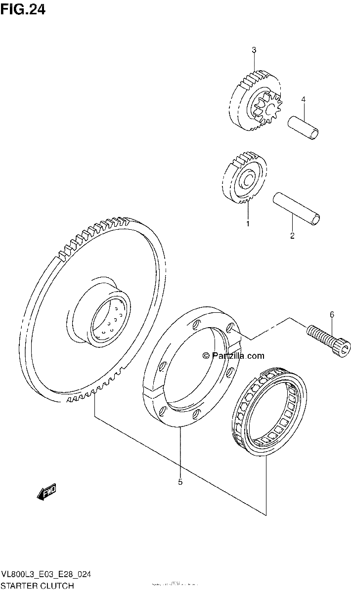 Diagrama de STARTER CLUTCH