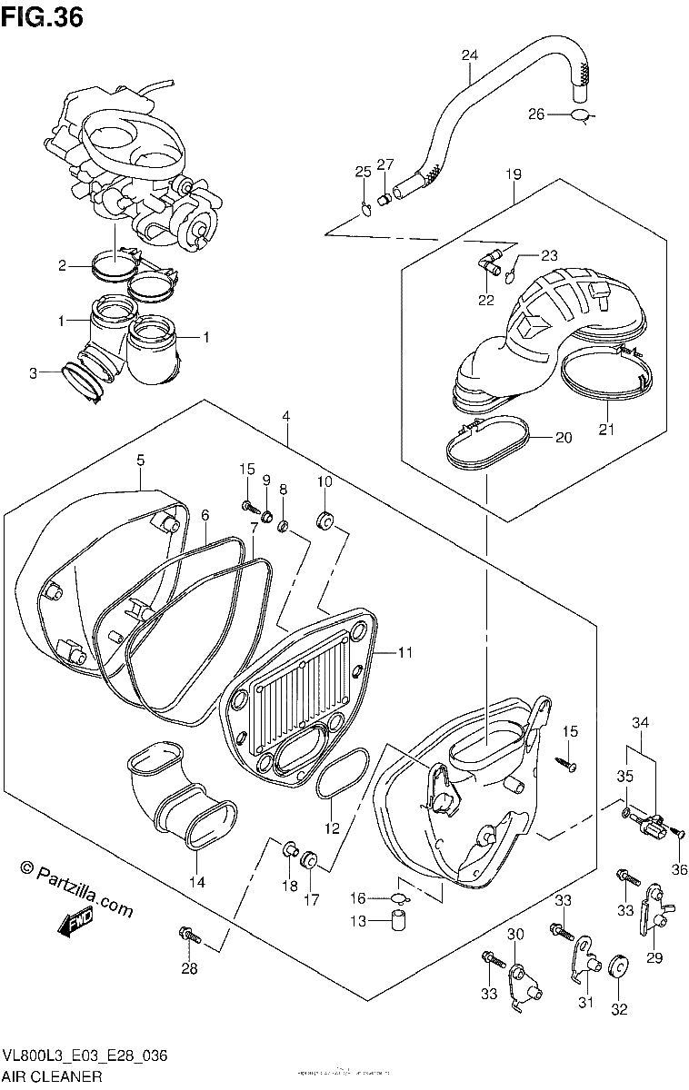 Diagrama de AIR CLEANER