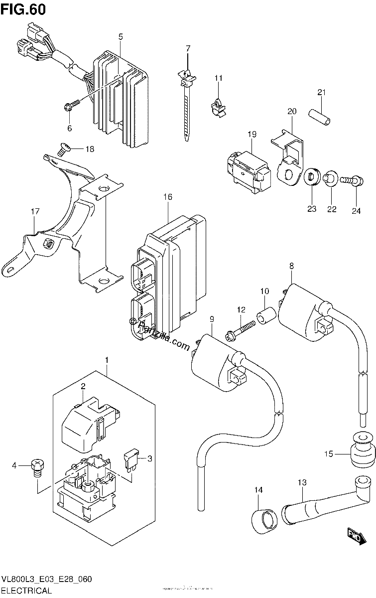 Diagrama de ELECTRICAL VL800L3 E03