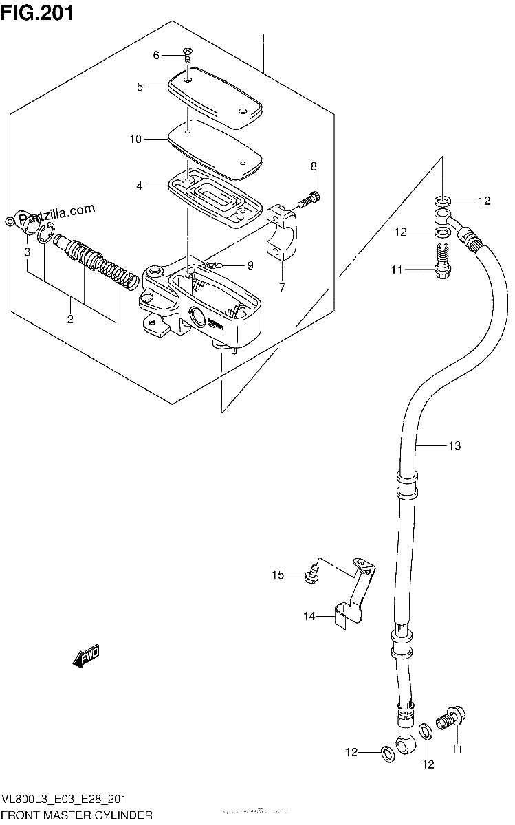 Diagrama de FRONT MASTER CYLINDER