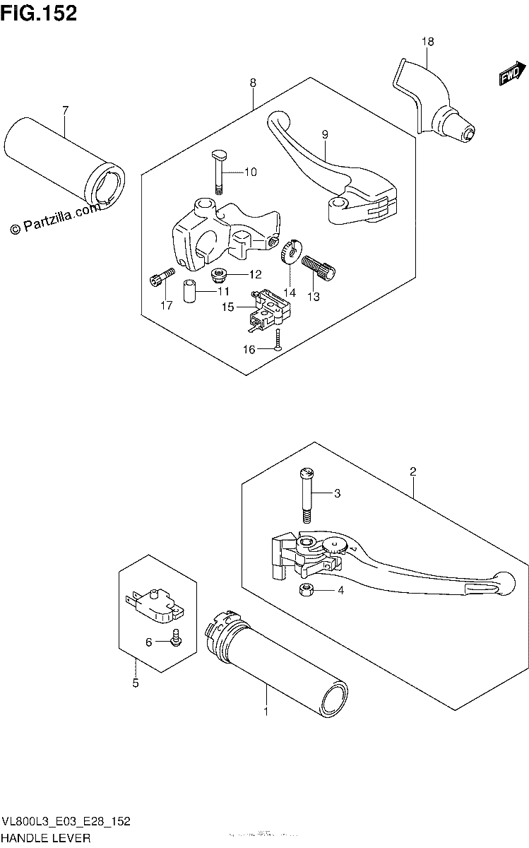 Diagrama de HANDLE LEVER
