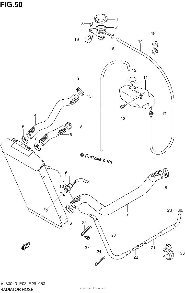Diagrama de RADIATOR HOSE