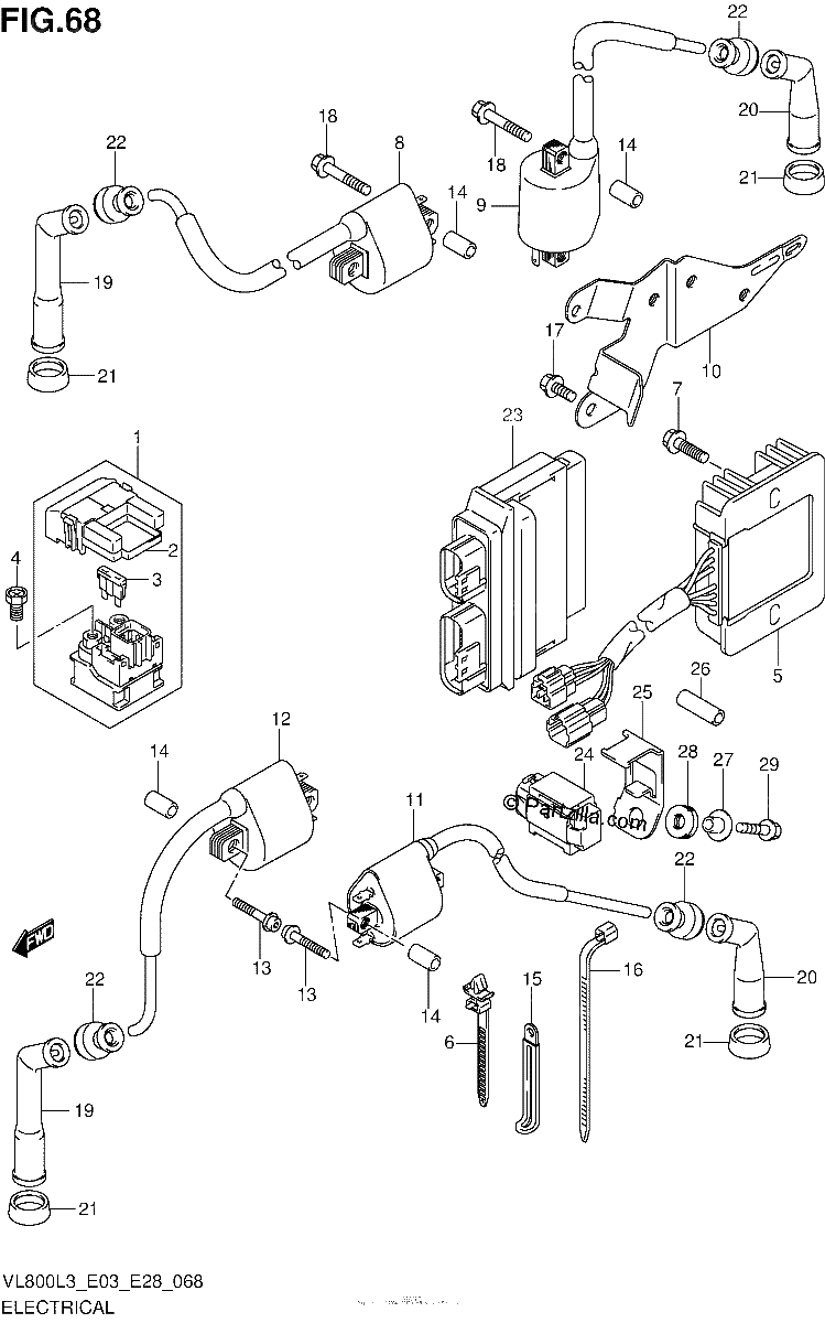 Diagrama de ELECTRICAL VL800TL3 E33
