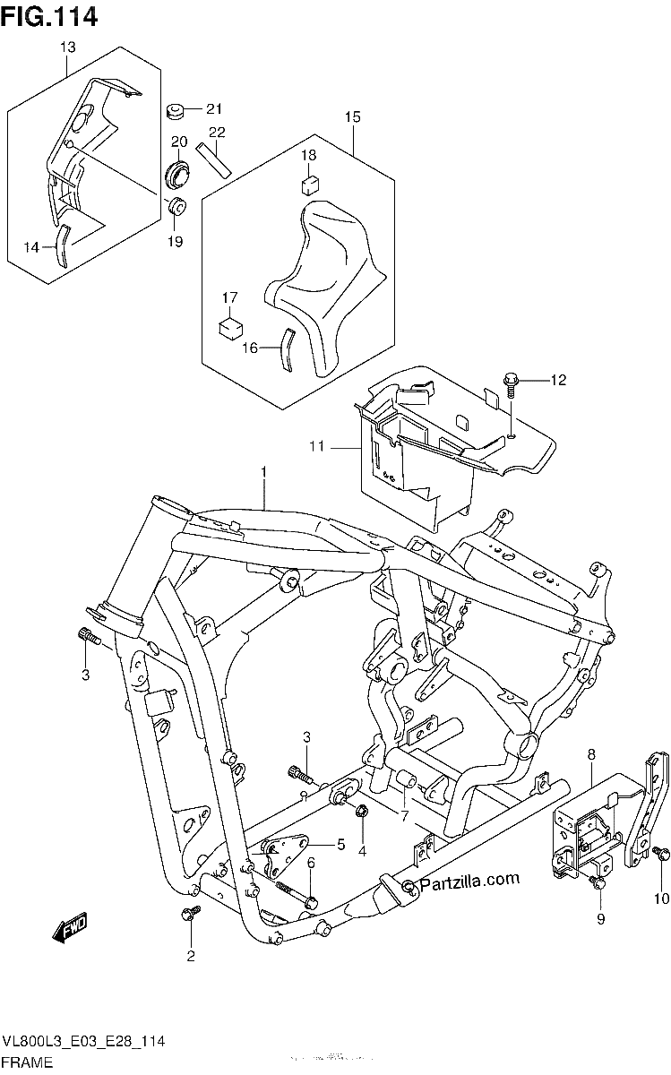Diagrama de FRAME VL800TL3 E28
