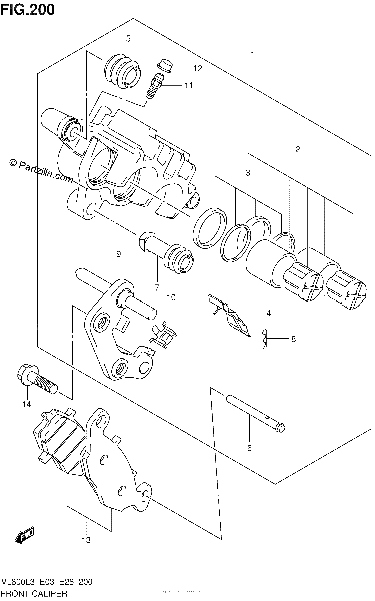 Diagrama de FRONT CALIPER