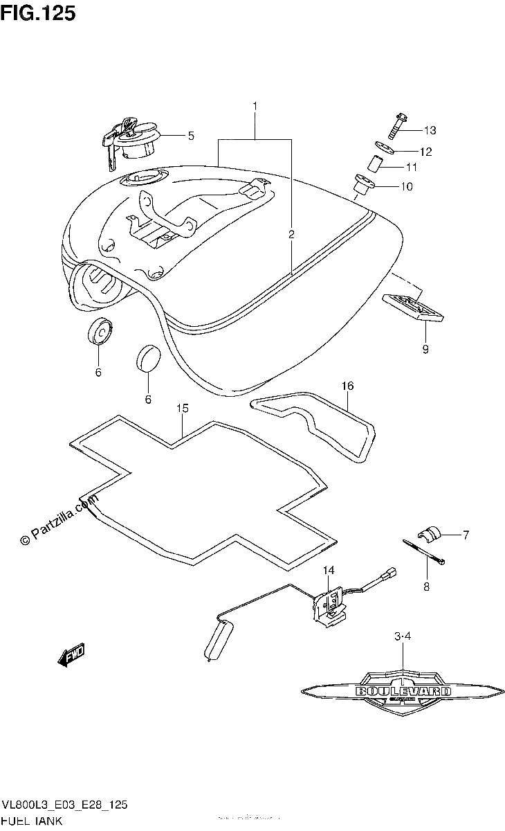 Diagrama de FUEL TANK VL800TL3 E03