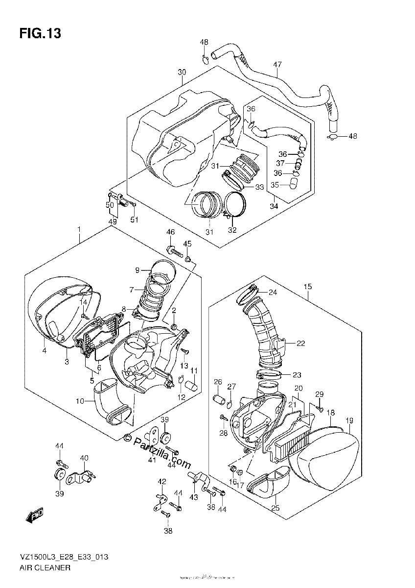 Diagrama de AIR CLEANER