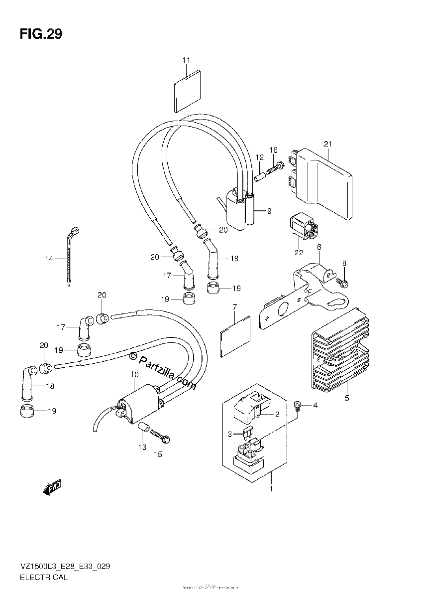 Diagrama de ELECTRICAL VZ1500L3 E28