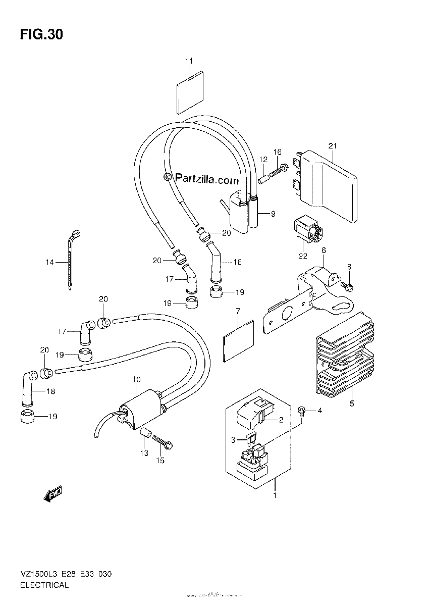 Diagrama de ELECTRICAL VZ1500L3 E33