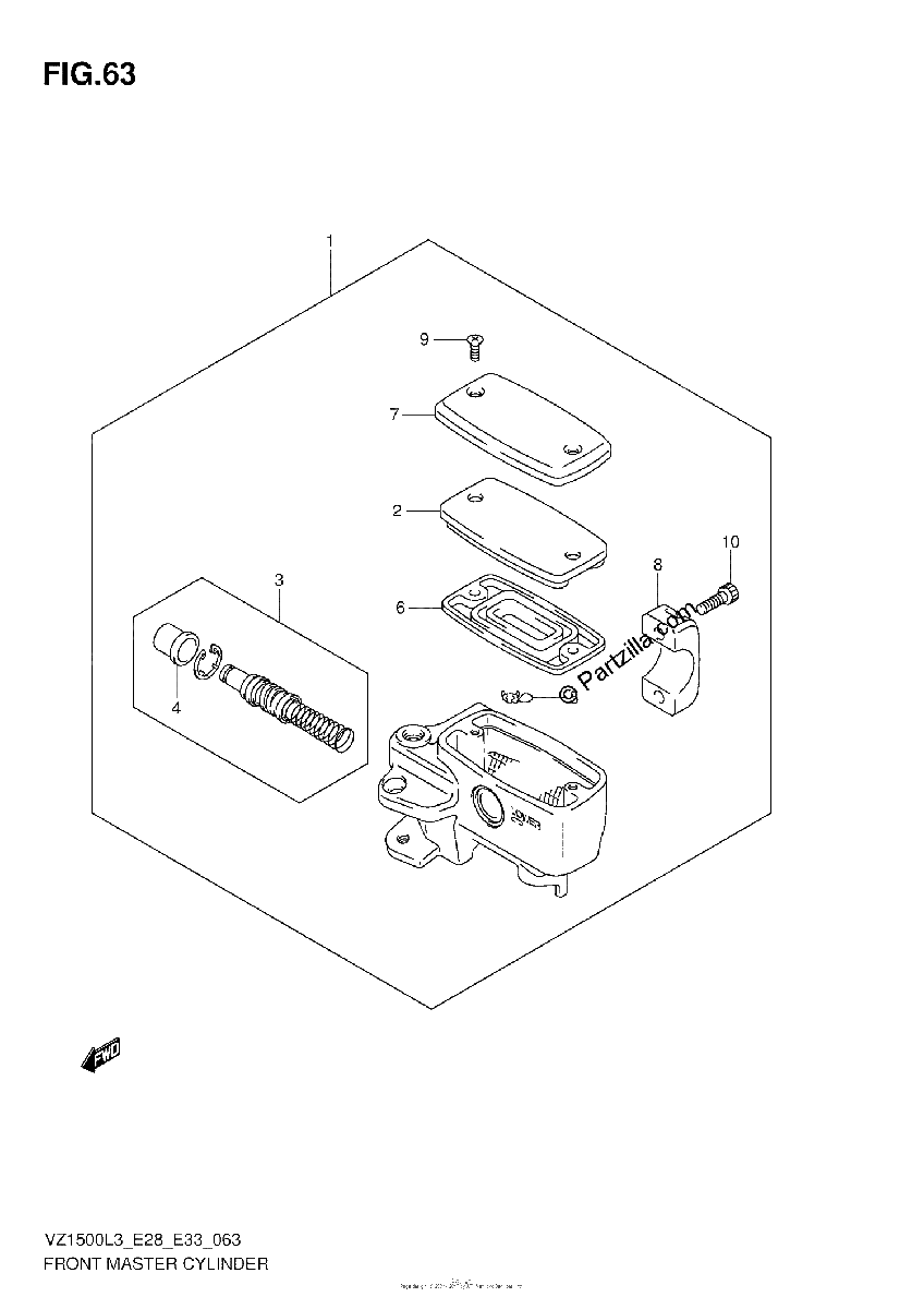Diagrama de FRONT MASTER CYLINDER
