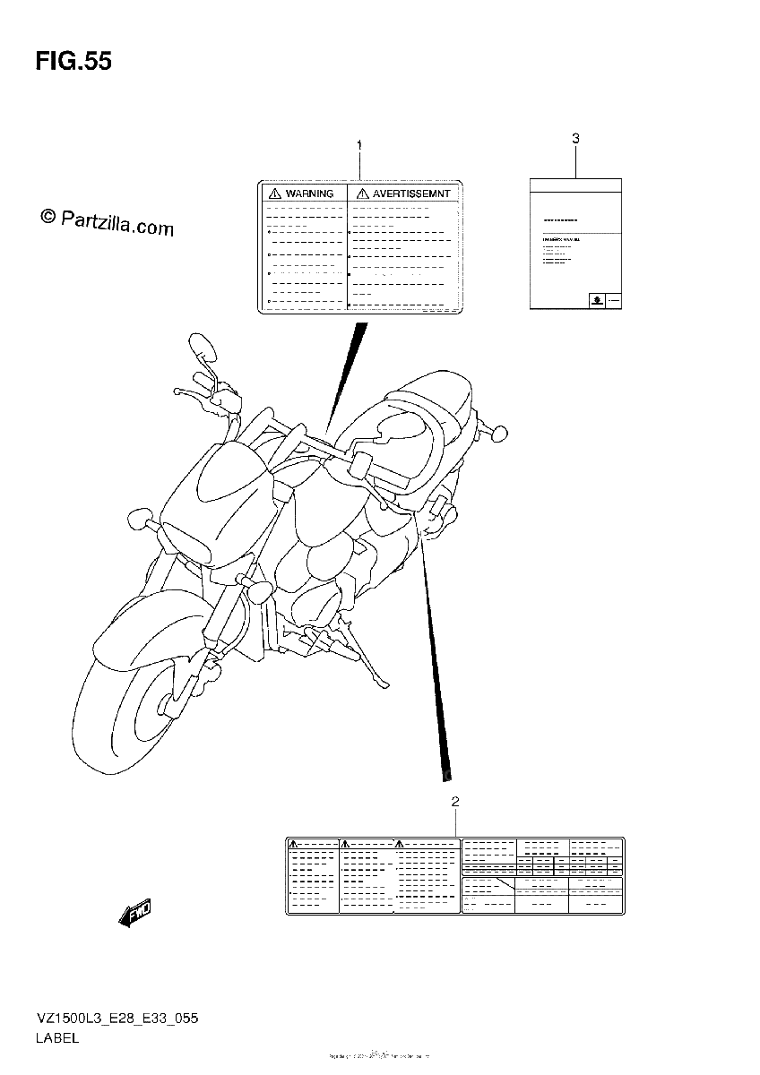Diagrama de LABEL VZ1500L3 E28