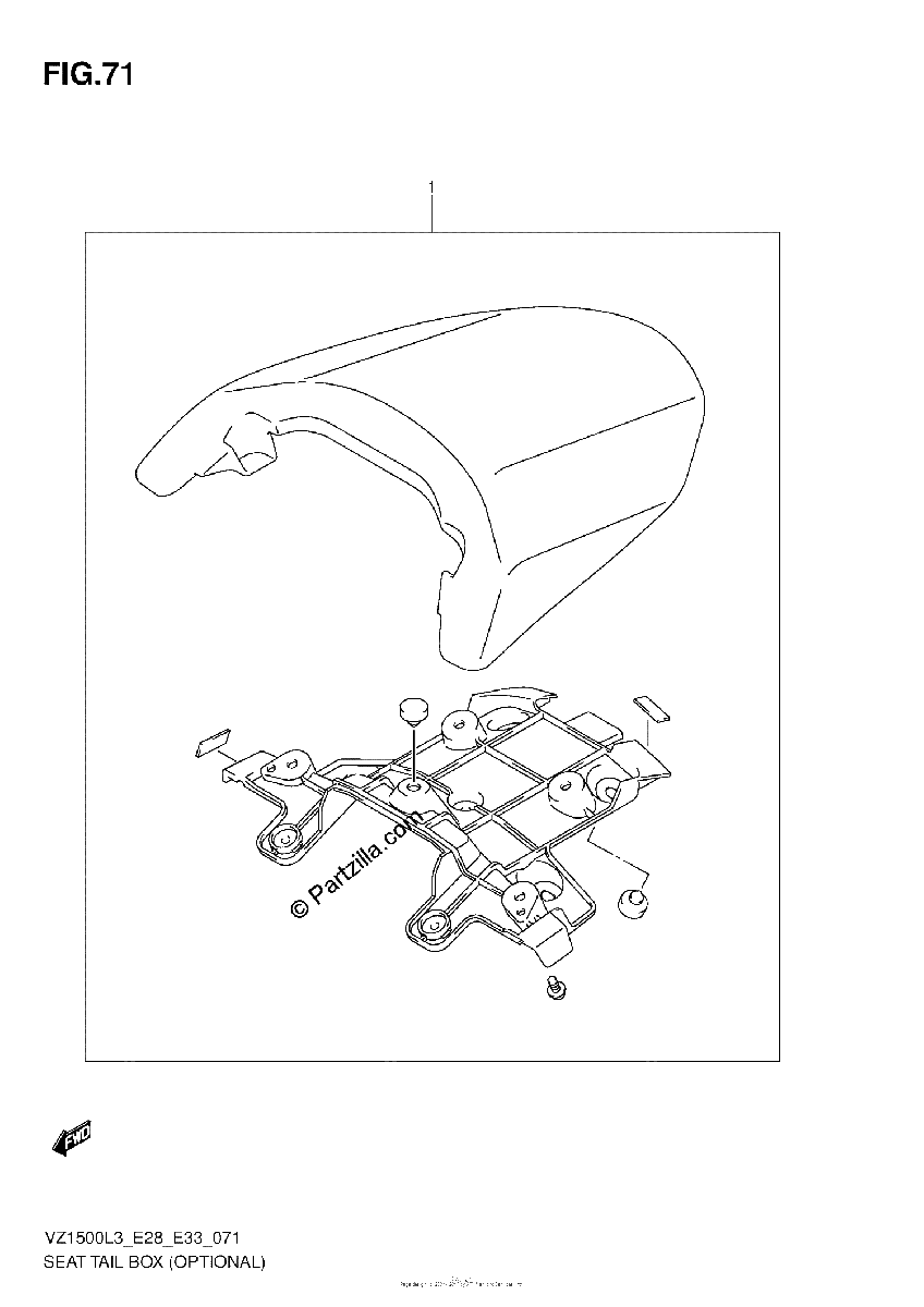 Diagrama de SEAT TAIL BOX OPTIONAL