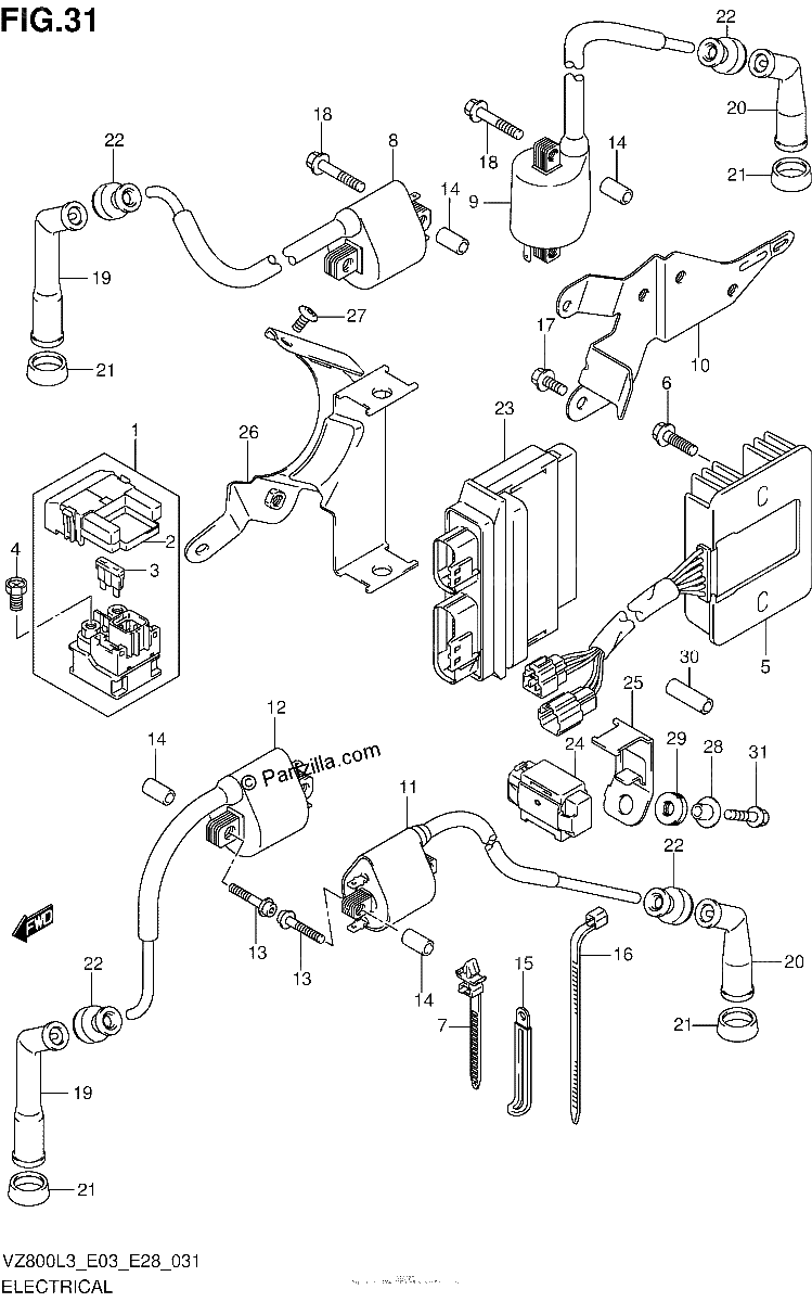 Diagrama de ELECTRICAL VZ800L3 E28