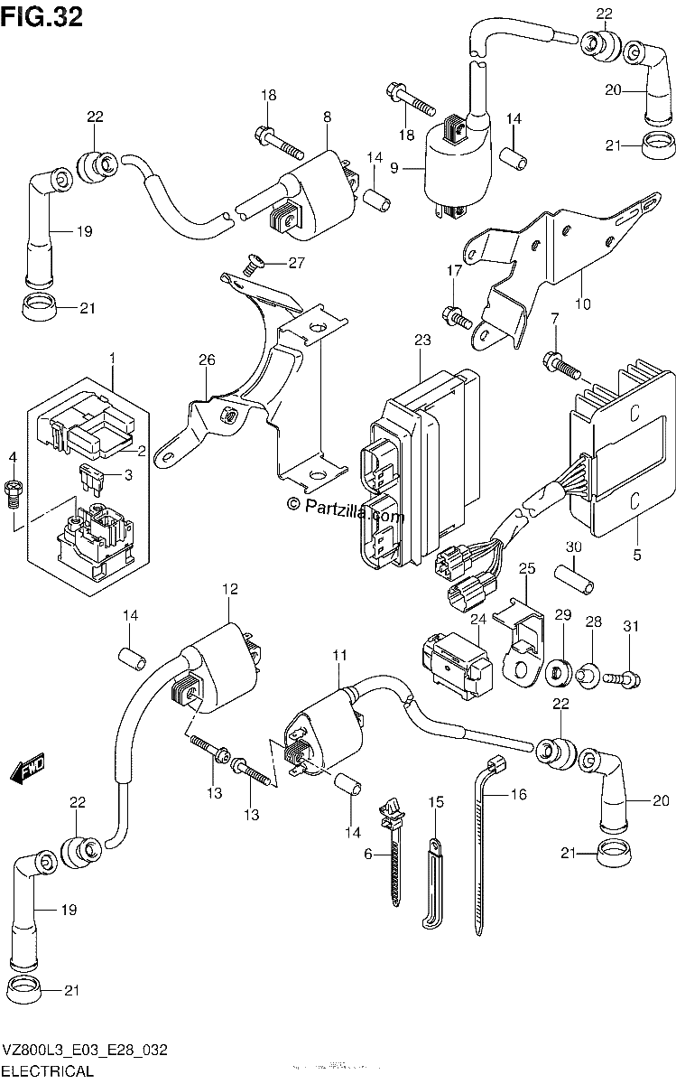 Diagrama de ELECTRICAL VZ800L3 E33