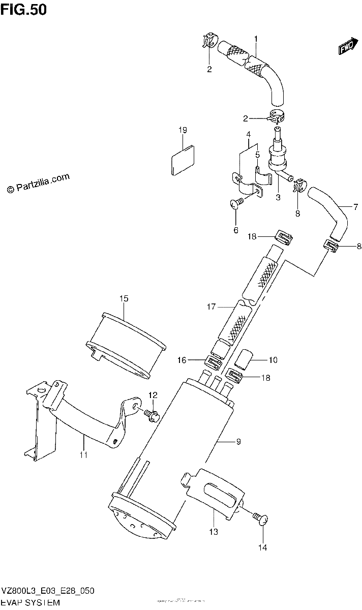 Diagrama de EVAP SYSTEM VZ800L3 E33
