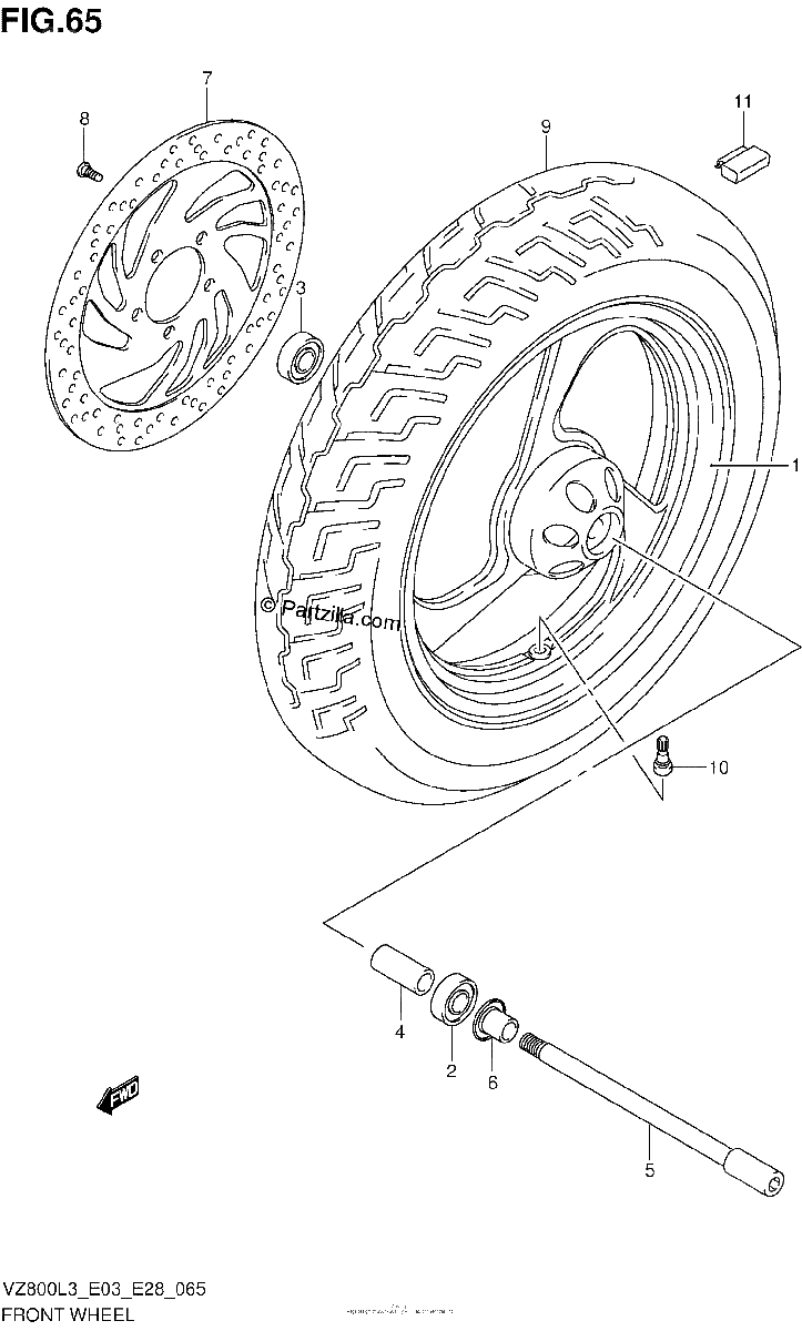 Diagrama de FRONT WHEEL