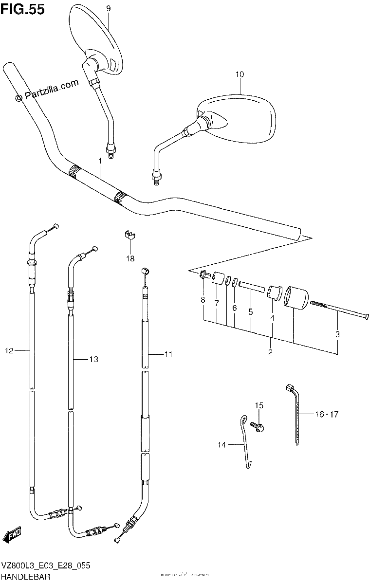 Diagrama de HANDLEBAR