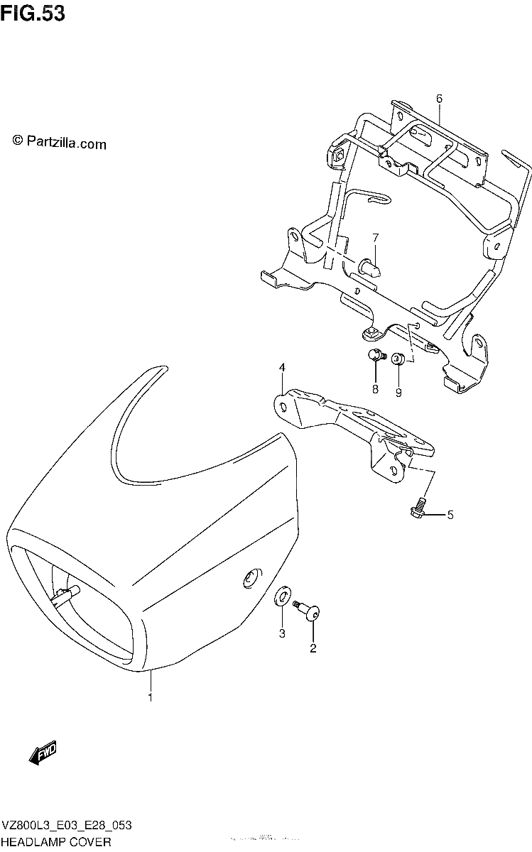 Diagrama de HEADLAMP COVER