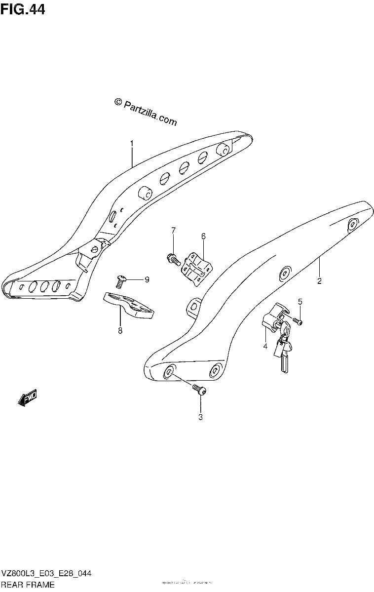 Diagrama de REAR FRAME