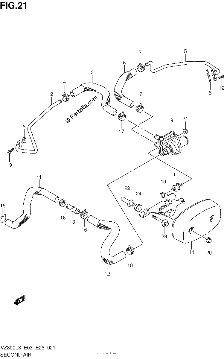 Diagrama de SECOND AIR