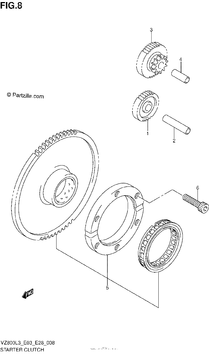 Diagrama de STARTER CLUTCH